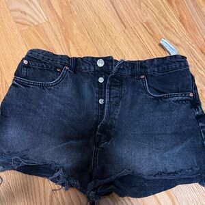 Zara Black Jean Shorts